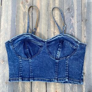 Denim Jean crop top